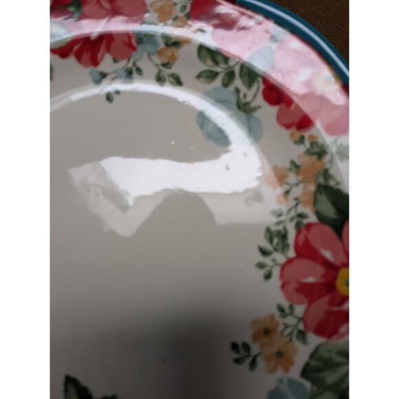 Pioneer Woman Vintage Floral Teal 10 3/8" stoneware single dinner plate only - Picture 10 of 11